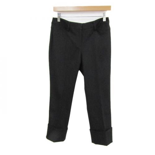 トゥービーシック クロップドパンツ ボトムス 裾フリル ストレッチ
